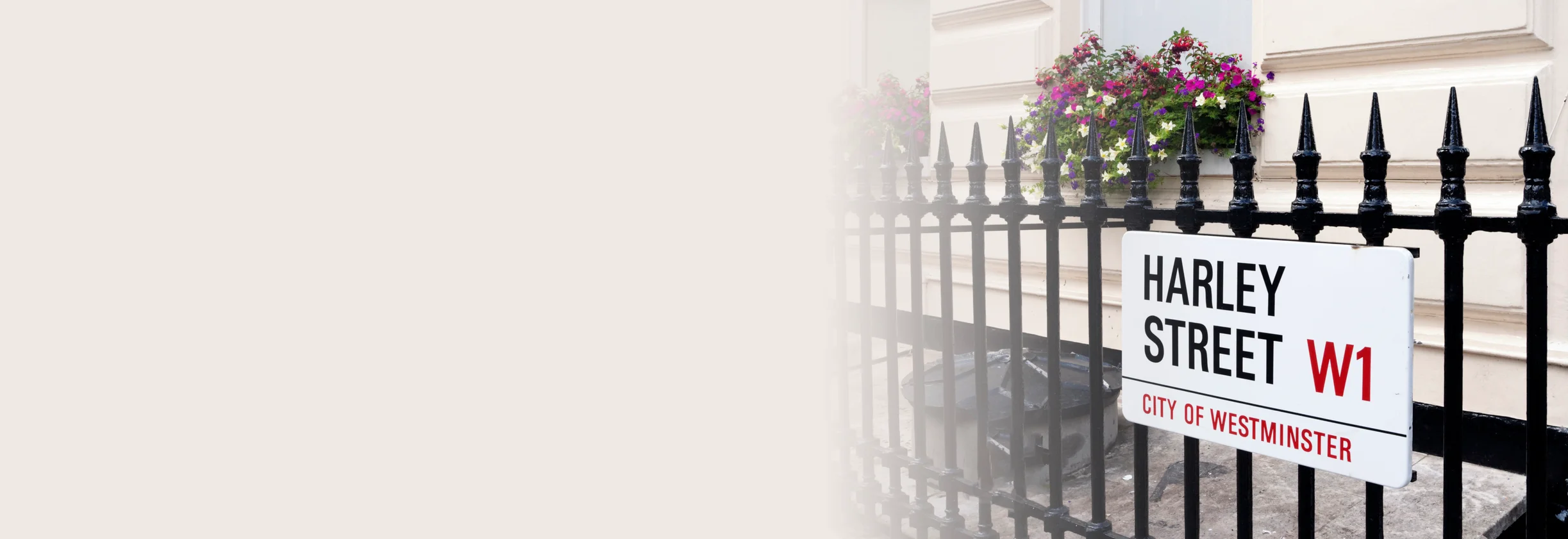 Harley Street Sign On Railings